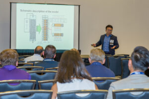 Read more about the article Yewei’s oral presentation about ozonation/biofiltration at 2018 WaterJam conference on September 11, 2018. Yewei was probably one of the few luckiest presenters of the conference because shortly after his presentation the conference was interrupted by a power failure and then evacuated for landing hurricane Florence.